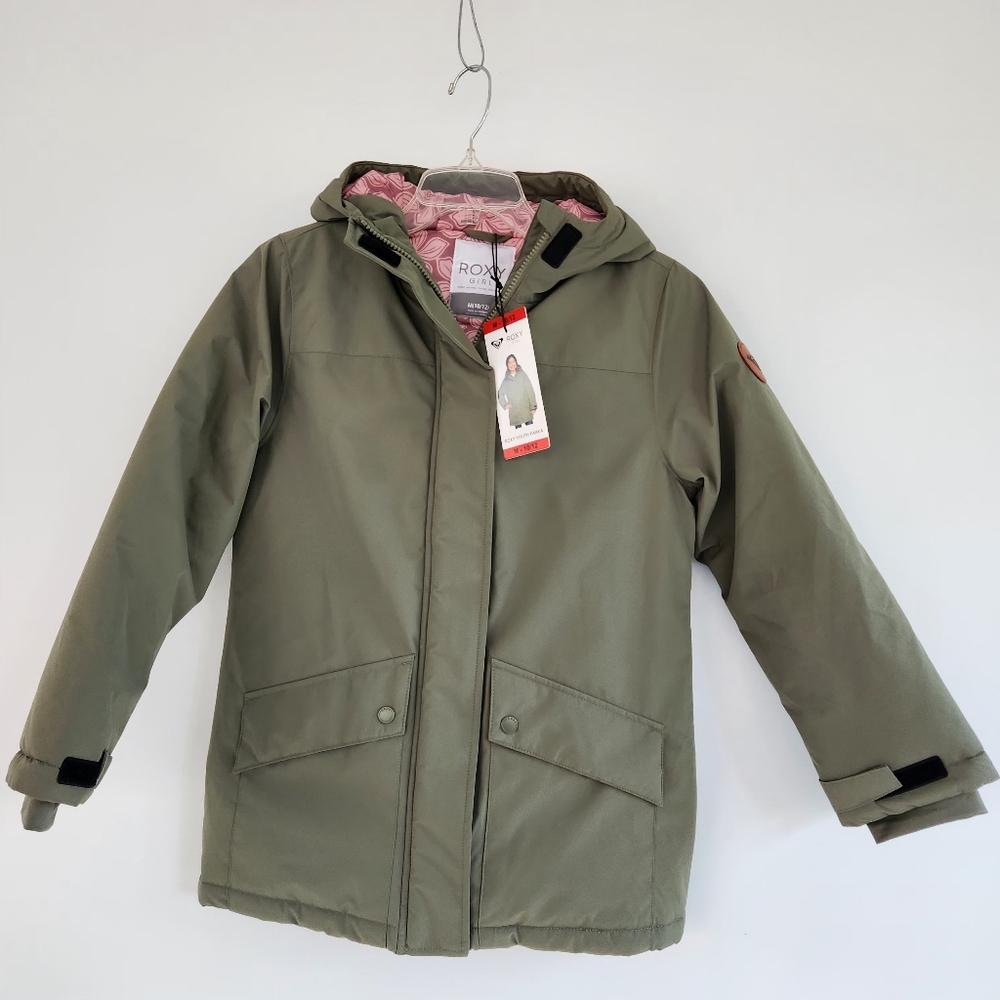 Roxy Kids Olive Green Youth Parka M 10/12